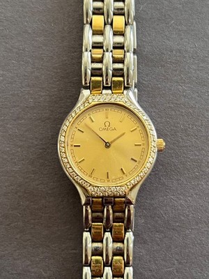 OMEGA De Ville ゴールドチェーン時計 Omega De Ville Symbol 18k Gold / Steel Lady 22.5mm Quartz with