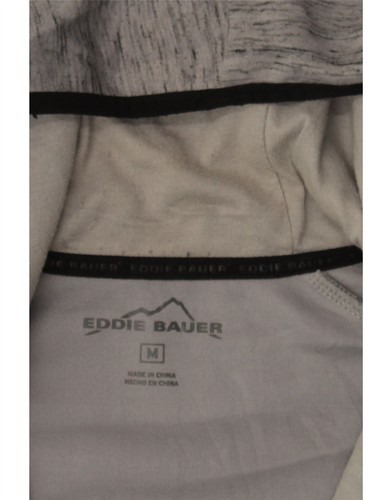 EDDIE BAUER Mens Zip Hoodie Sweater Medium Grey Flecked Polyester AV02 - Picture 3 of 3