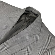 Dunhill Men's 100 Wool 2-Button Blazer Gray Glen Plaid  Italy   40S