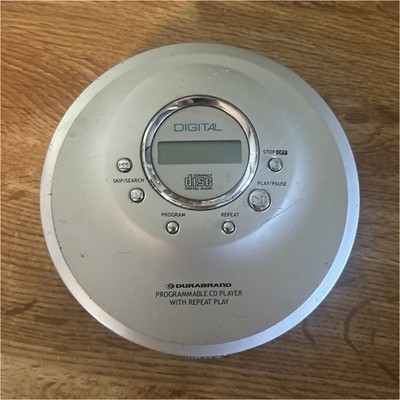 Durabrand CD-56 Silver Programmable CD Player Repeat Play Bass Boost no charger 