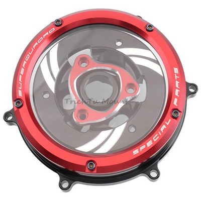 Racing Clear Clutch Cover&Spring Retainer For Ducati Superbike Panigale V2 20-24