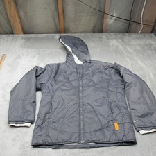 Nike Jacket Youth Large 14 Silver Lightweight Packable Winter Insulated Puff VTG