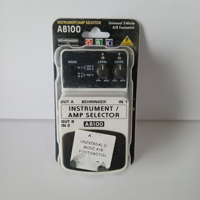 Behringer AB100 Instrument / Amp Selector Pedal - Includes Box & Manual 