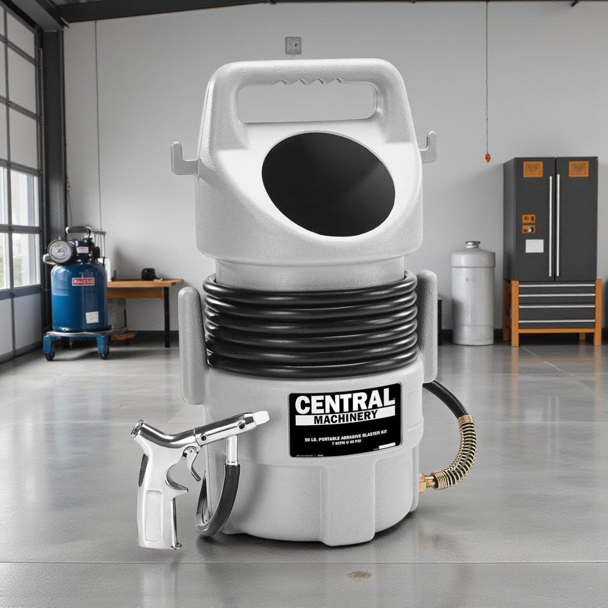 50 lb Abrasive Blaster Sandblasting Portable Sandblaster Gun Hopper ...
