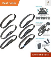 24 Pack 1 x 30 Inch Silicon Carbide Sanding Belts Assorted -120 240 400 600 8...