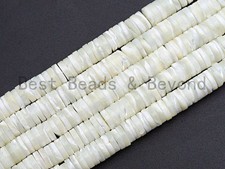 Quality Natural Mother of Pearl Heishi beads, Mother of pearl, Pearl beads,