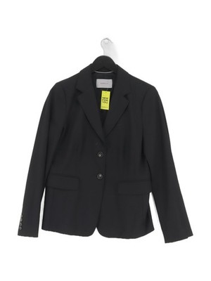 Marella Damen Blazer UK 14 schwarz Polyester mit Elasthan, Viskose Mantel
