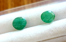 Emerald Lot 2 Rd Natural Emerald Gemstones 1.08 Ct. Combined  5.78 / 5.64 mm 