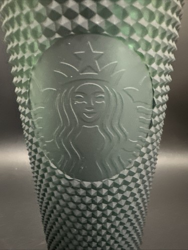 Bicchiere Starbucks 2021 24 oz opaco borchiato verde scuro - Foto 2 di 7