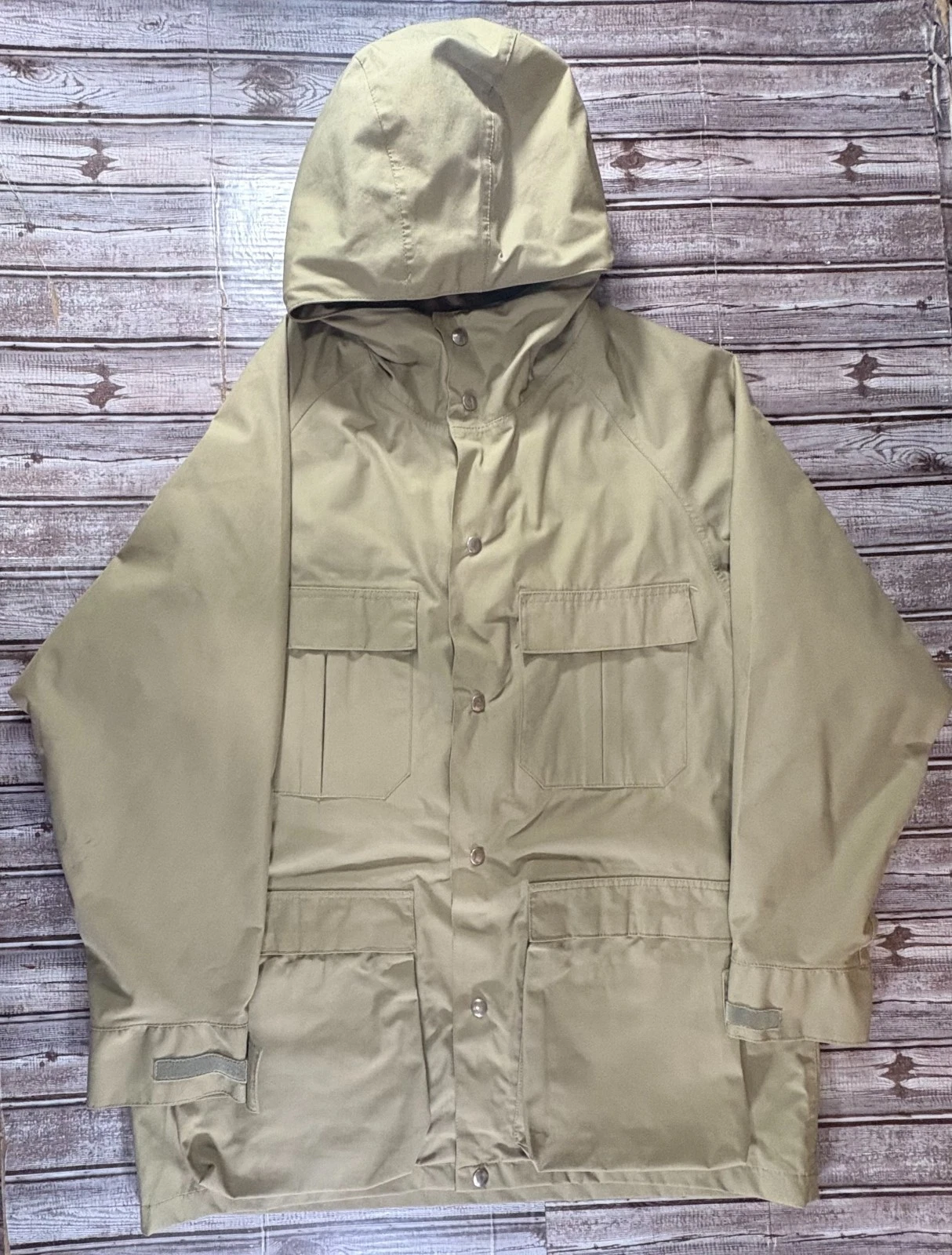 Orvis Cotton Gore-Tex hooded Hunting Fishing Field Jacket size L Vintage 1970s
