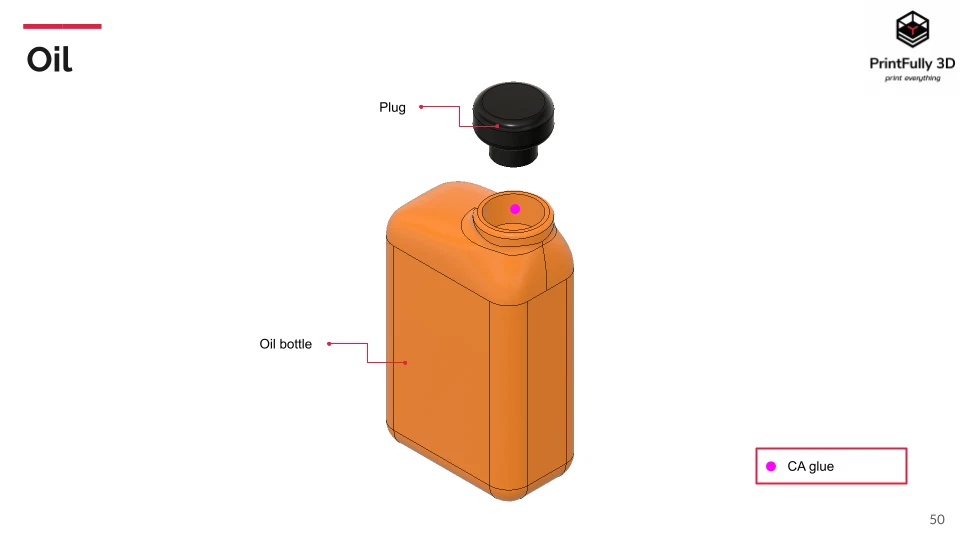 PrintFully3D escala 1/10 aceite impreso en 3D accesorios sobre orugas prueba Foto 2 de 3