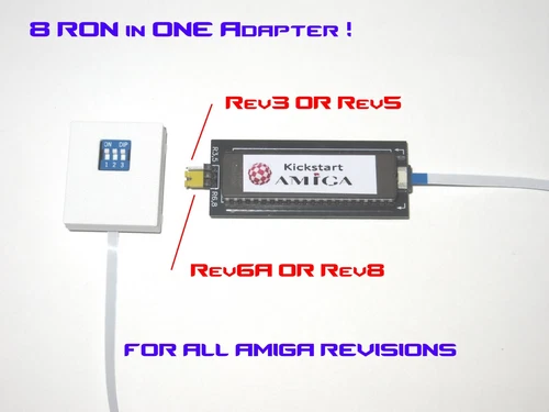 Amiga 500 , kickstart switcher adapter + 8 kickstarts in one !