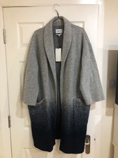 Nicole Farhi Grey Ombré Coat Size L