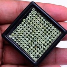 VVS 100 Pcs Natural Peridot 2.5mm Round Cut Calibrated Loose Gemstones Wholesale