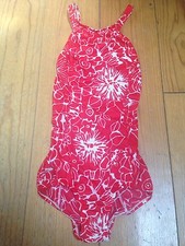 Vintage Women's Speedo Swimsuit Size 34 XS Red Floral 70s Perfect Condition