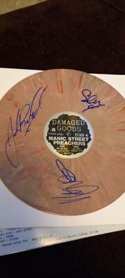 MANIC STREET PREACHERS SIGNED/AUTOGRAPHED new art riot pink vinyl ...
