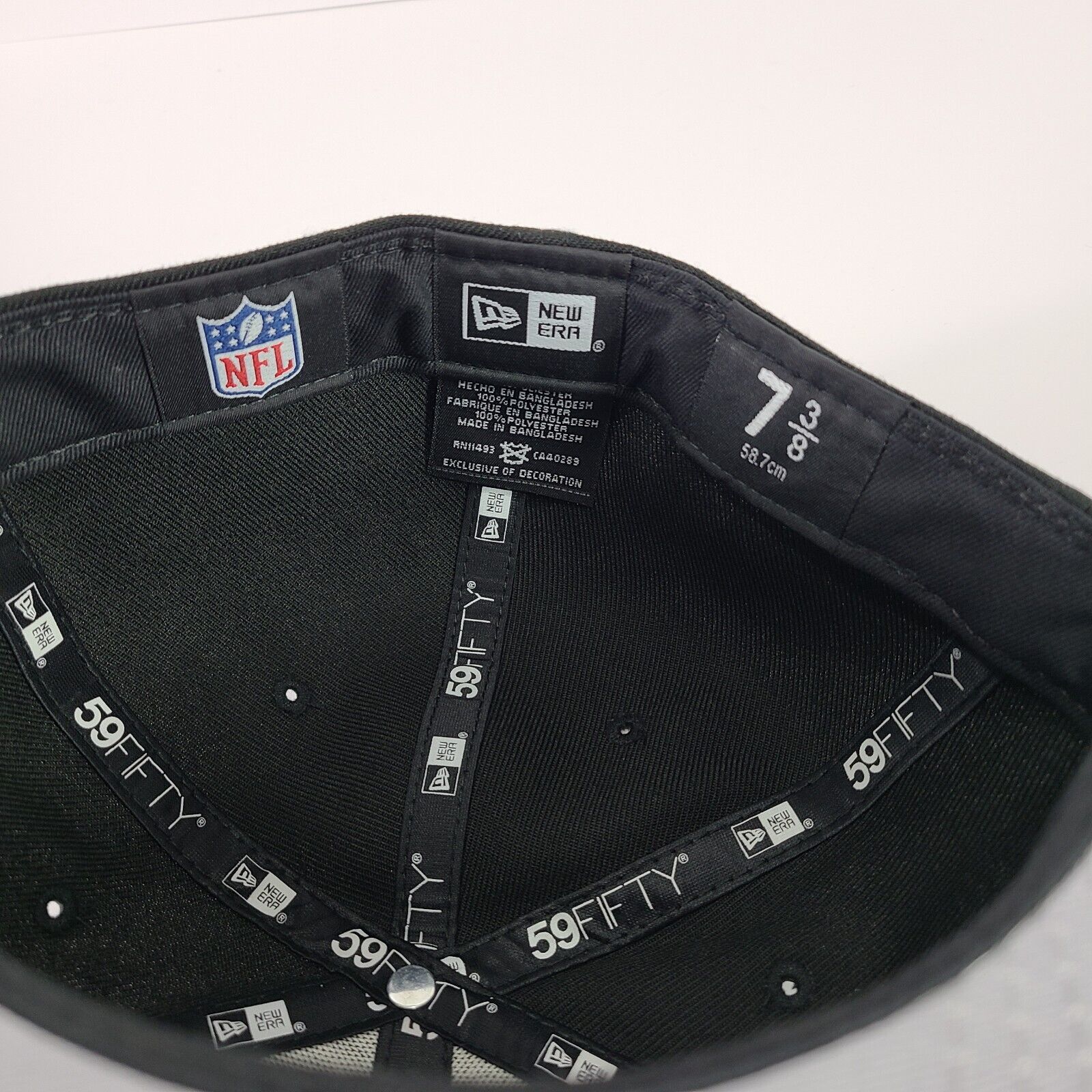 Pittsburgh Steelers New Era 5950 Fitted Hat 7 3/8 Black Gold Bill NWT NFL #i57