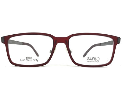 Safilo Eyeglasses Frames Elasta SA1025 HRL Matte Clear Burgundy Gray 51-18-145
