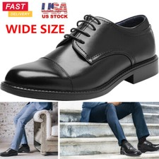 Men's Wide Oxford Shoes Lace up Casual Shoes Wedding Business Dress Shoes Size