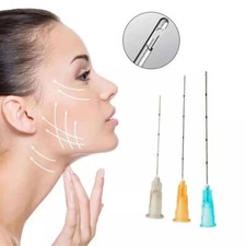 10Pcs Disposable Sterile Micro Cannula with Puncture Blunt Tip for Acid Fillers