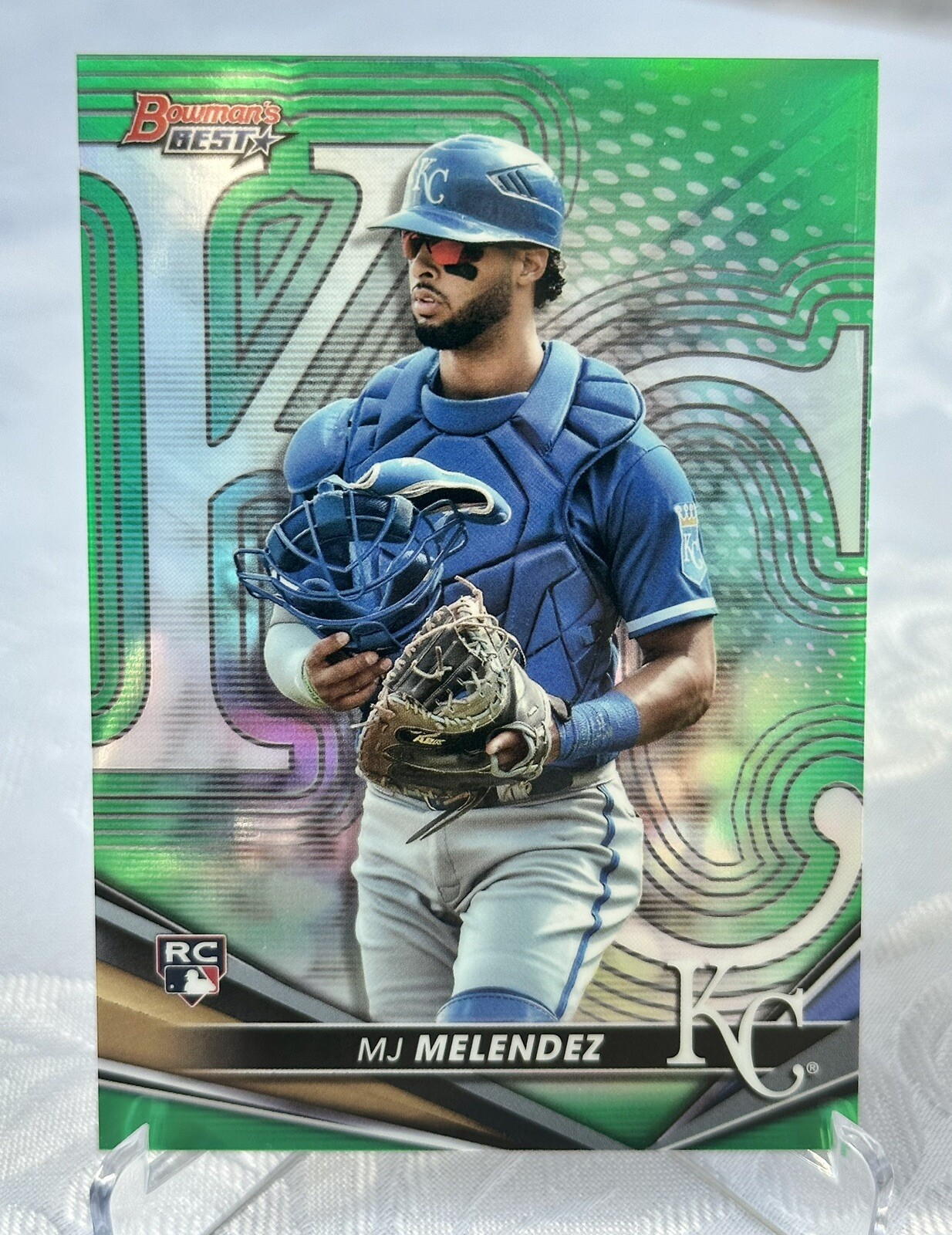 2022 Bowman's Best MJ Melendez Green Refractor Rookie Card /99 KC Royals C RC