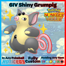 GRUMPIG ✨ SHINY 6IV ✨ Pokemon SCARLET and VIOLET lv100 Battle Ready +EV Trained
