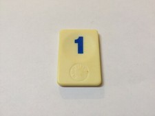 CHIFFRE 1 ROUGE BLEU ORANGE NOIR RUMMIKUB LE RAMI DES CHIFFRES 1986 MB