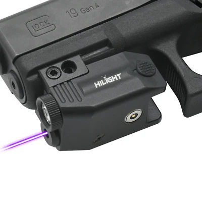 HiLight PS5P Purple Laser Sight Beam Tactical Flashlight Combo for Handgun