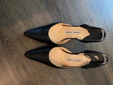 Manolo Blahnik Caroline Slingback Pumps in satin