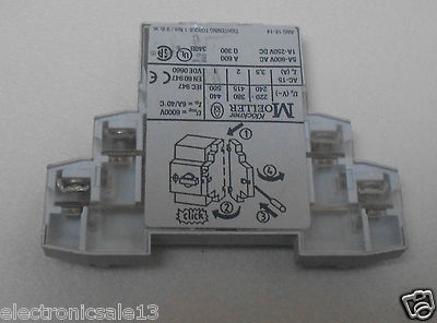 MOELLER MANUELLE MOTORSTEUERUNG ZUSATZSCHALTER 5A 600V AC