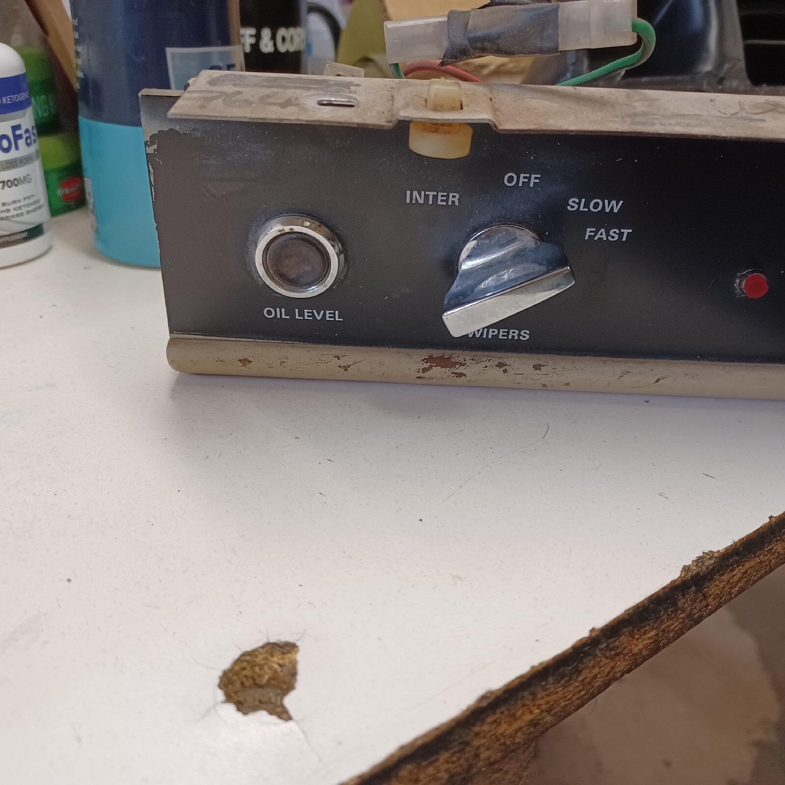 80 Rolls Royce Silver Shadow II Oil Level Wiper Panel Refuel Panel Switch used
