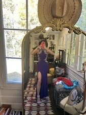 $500 NWOT PURPLE HIGH NECK JOVANI PROM/PAGEANT/FORMAL DRESS/GOWN #98527 SIZE 2