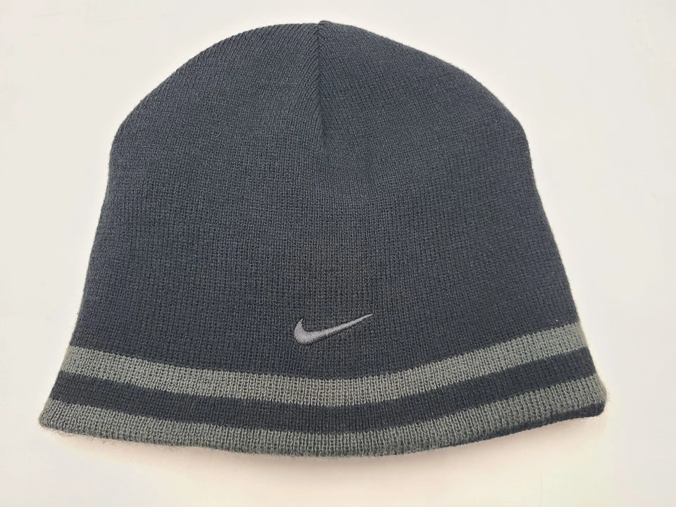 Jóvenes Nike Gorro Invierno Tejido Sombrero Medias Gorra Nieve Béisbol Niño Niña Gris Negro Foto 3 de 4