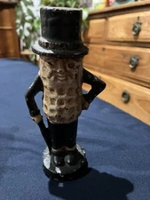 Mr. Peanut Cast Iron Piggy Bank Paperweight Collectible Planters Mister Peanut