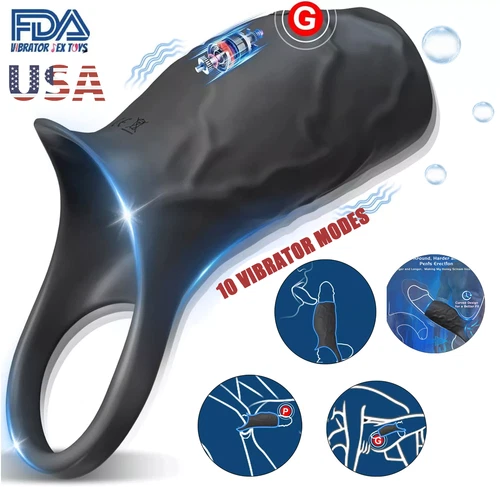 MALE-Electric-Penis-Enlarger-Stretcher Sleeve-Penis-Extender-Girth-Enhancer US - Picture 3 of 13