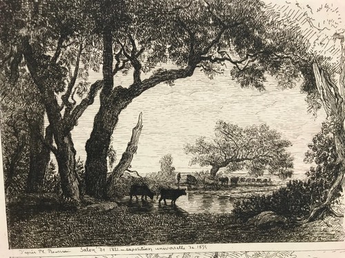 Orig. Grabado 19thC Theodore Rousseau AR Marcial / Cadart & Luce Paris - Imagen 5 de 12