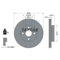 Textar 2X Bremsscheibe 92077203
