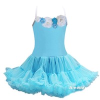 White Light Blue Vintage Rosettes Pettidress Dress Tulle Tutu White Light Blue Vintage Rosettes Pettidress Dress Tulle Tutu