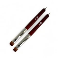 Vanfa Pack of 2 Detailing Nail Art French Manicure Brushes w/ Dotting Tool - #14