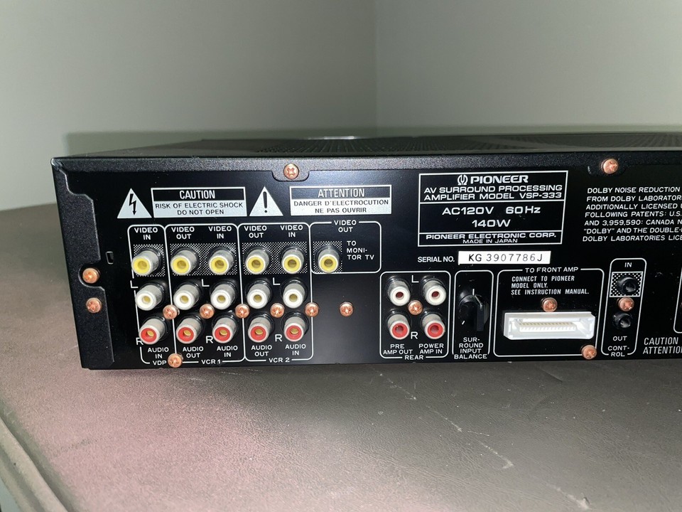 Pioneer AV Surround Processing Amplifier VSP333 Tested / Works eBay