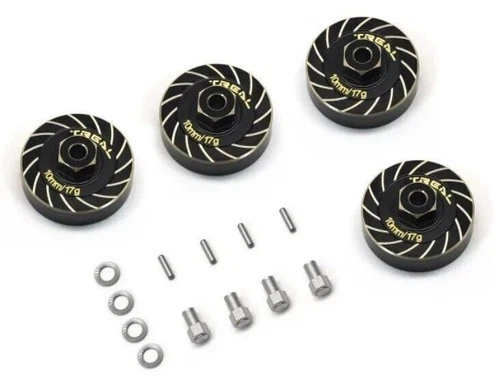 TREAL Traxxas TRX-4M Brass Extended Wheel Hubs 7mm x 10mm Hex (4) X003K9N23B