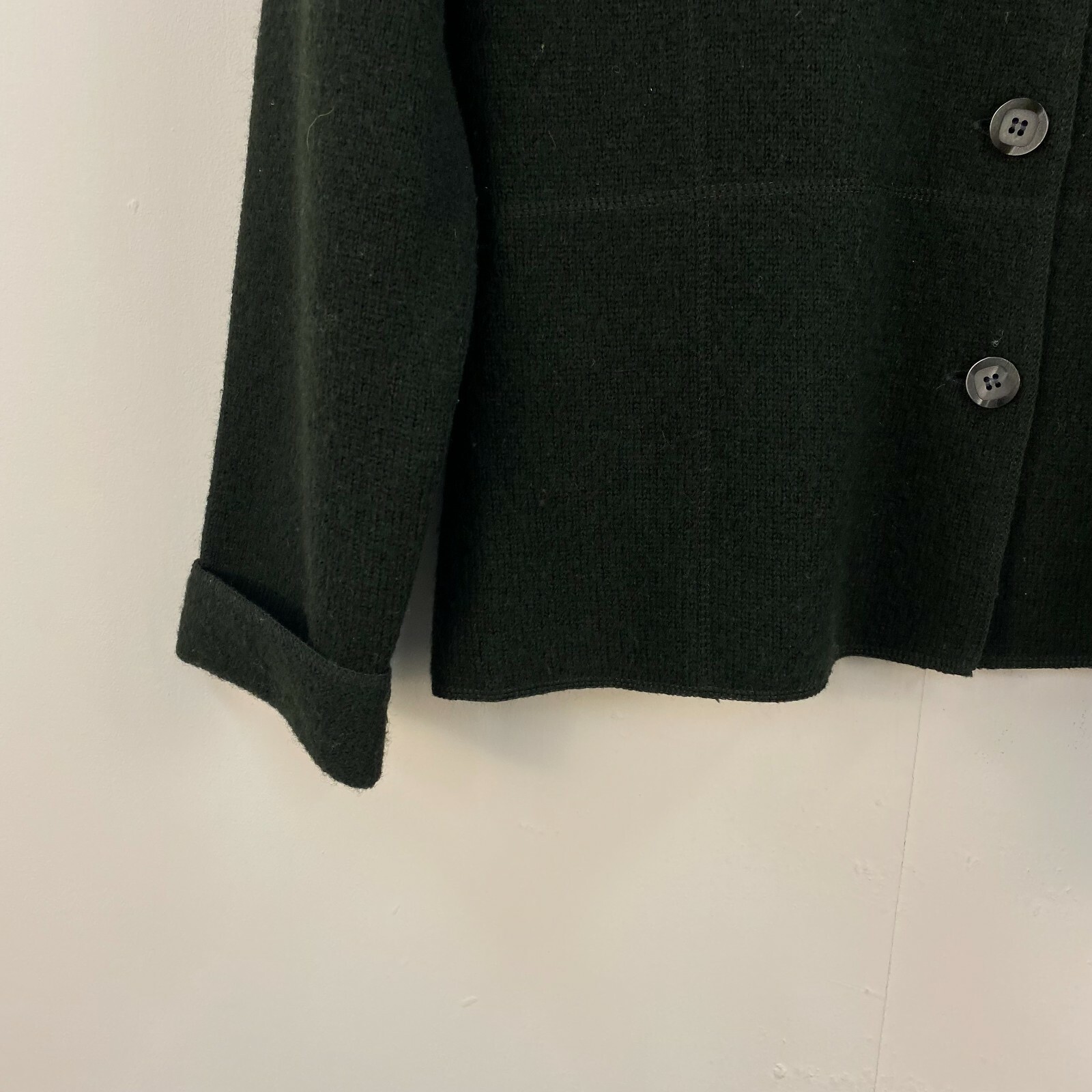 Womens Medium Green Wool Coat Jacket 