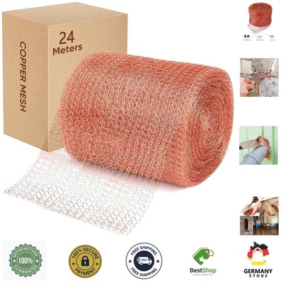 Robust 24 m Copper Wire Mesh - Protective Solution for Gardens & Clean Projects