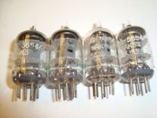 One Quad of military JAN- 5654 6AK5 Tubes, by G.E.