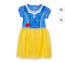 Disney Princess Blue Yellow Sequence Apple Girls Snow White Cosplay Dress