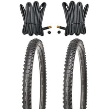 2x 26x1.95 Reifen Set inklusive 2x Schlauch mit Autoluftventil MTB Reifen Kujo