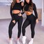 thumbnail 61 - Womens Seamless 2pcs Yoga Suit Crop Top+Leggings Bra Pants Sports Gym Set Outfit