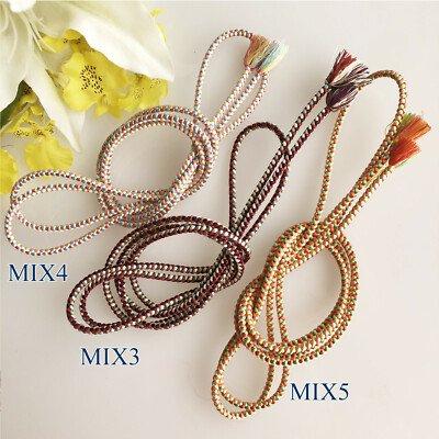 Pure Silk kumihimo braided cord 3.5 mm 150 cm 4 color