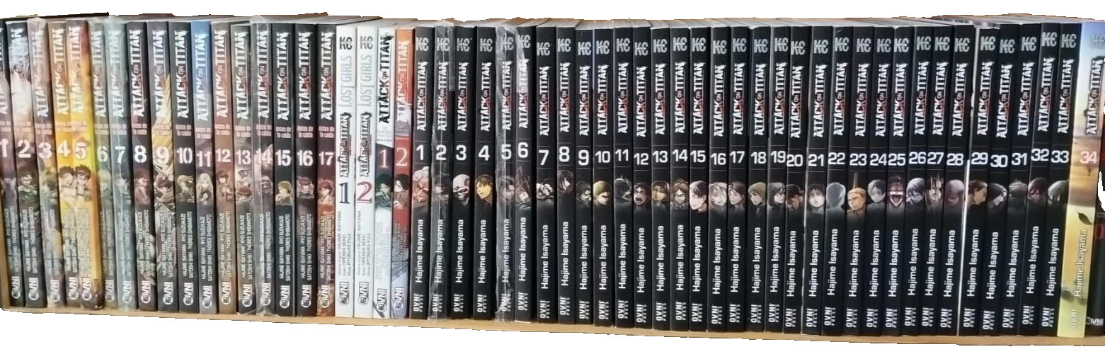 Ataque a los Titanes COMPLETISIMO. 55 libros. Manga en ESPAÑOL