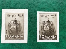 Romania EFIRO King Charles II stamp from souvenir sheet MH and used